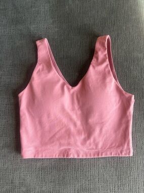 Amazon Pink V-Neck Crop Tank Top